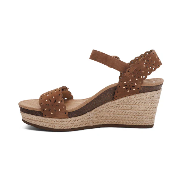 AETREX SYDNEY QUARTER STRAP ESPADRILLE WEDGE WOMEN'S - Image 3