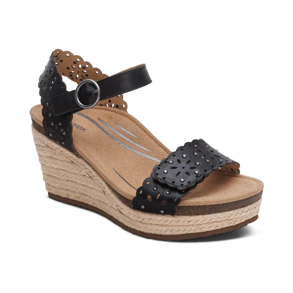 AETREX SYDNEY QUARTER STRAP ESPADRILLE WEDGE WOMEN'S - Image 7