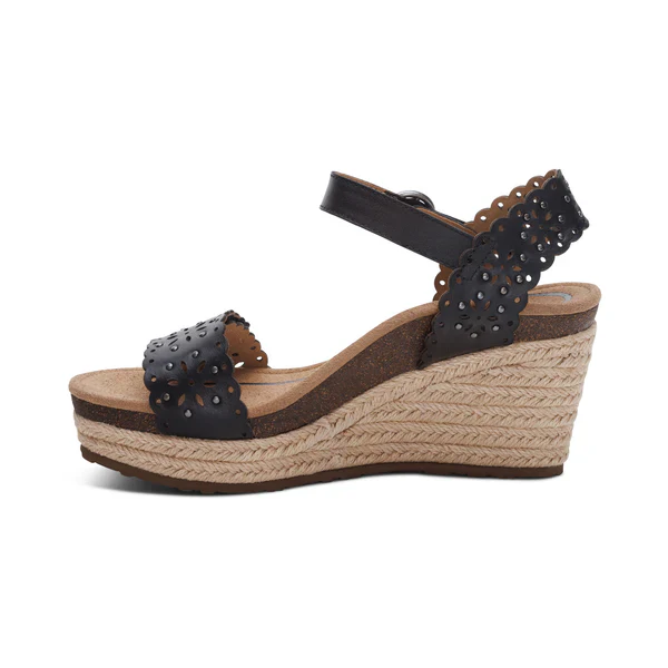 AETREX SYDNEY QUARTER STRAP ESPADRILLE WEDGE WOMEN'S - Image 9