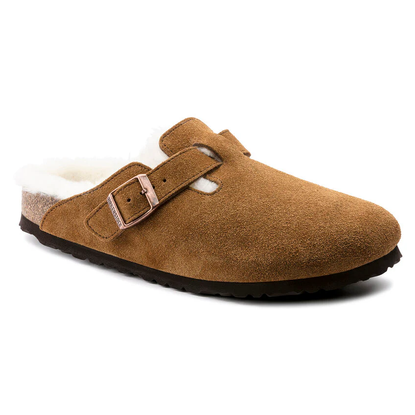 BIRKENSTOCK BOSTON SHEARLING SUEDE LEATHER