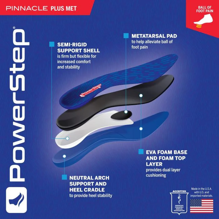 POWERSTEP PINNACLE PLUS MET NEUTRAL ARCH SUPPORTING INSOLES - Image 8