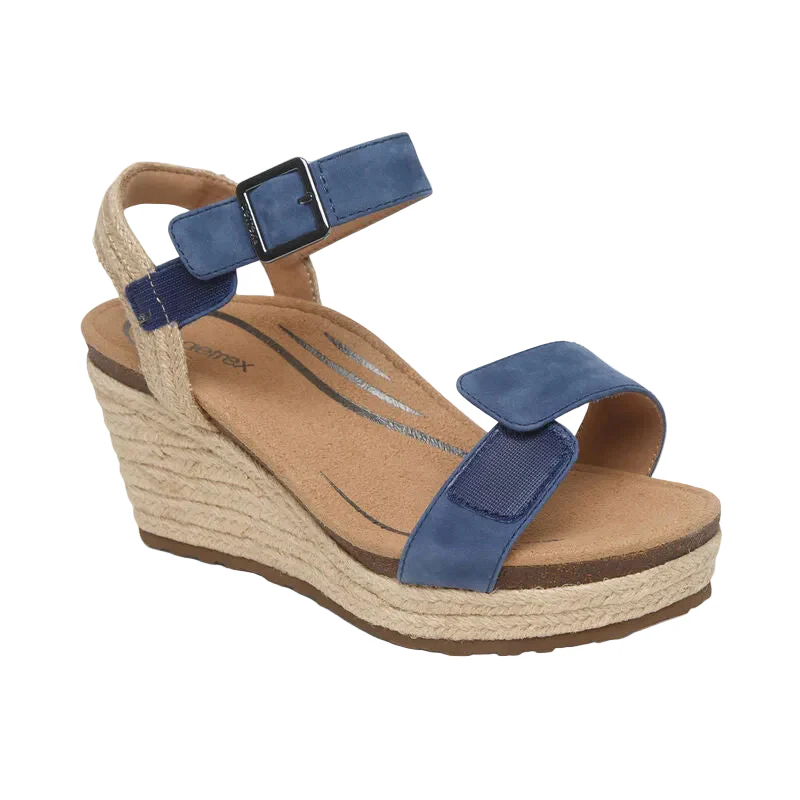 AETREX SYDNEY QUARTER STRAP ESPADRILLE WEDGE WOMEN'S - Image 2