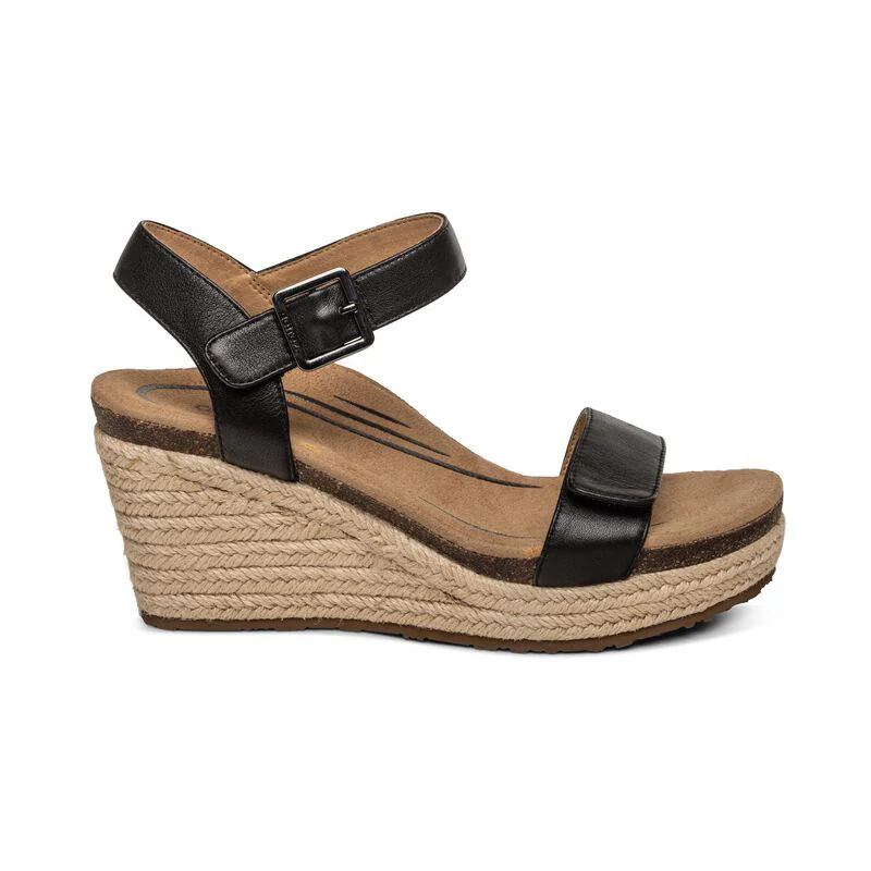 AETREX SYDNEY QUARTER STRAP ESPADRILLE WEDGE WOMEN'S - Image 2