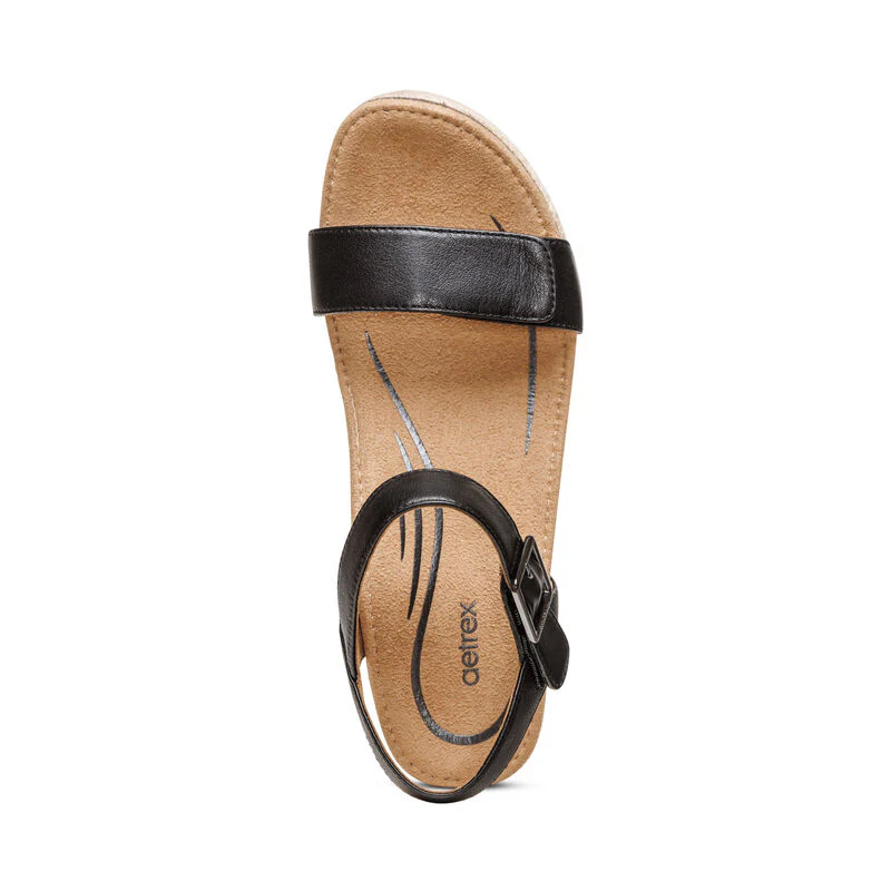 AETREX SYDNEY QUARTER STRAP ESPADRILLE WEDGE WOMEN'S - Image 4