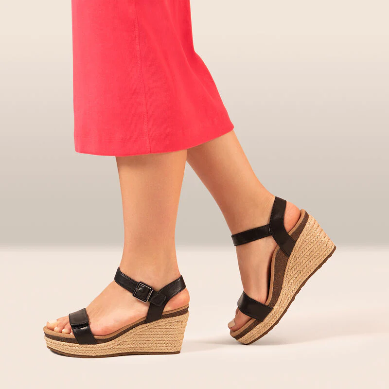 AETREX SYDNEY QUARTER STRAP ESPADRILLE WEDGE WOMEN'S - Image 6