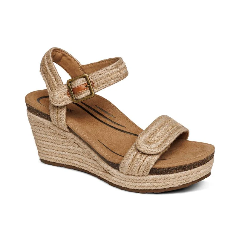 AETREX SYDNEY QUARTER STRAP ESPADRILLE WEDGE WOMEN'S - Image 8