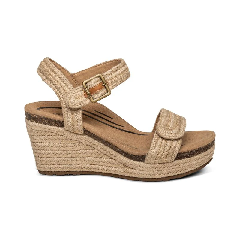 AETREX SYDNEY QUARTER STRAP ESPADRILLE WEDGE WOMEN'S - Image 9